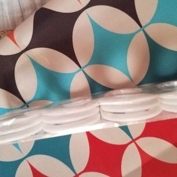 Retro Design Shower Curtain & 12 Hooks Polyester Waterproof Fabric 72x72 - Picture 7 of 9